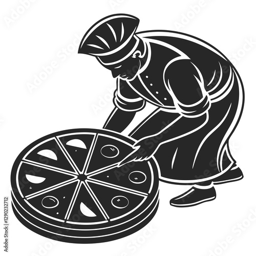 Roti food silhouette vector illustration