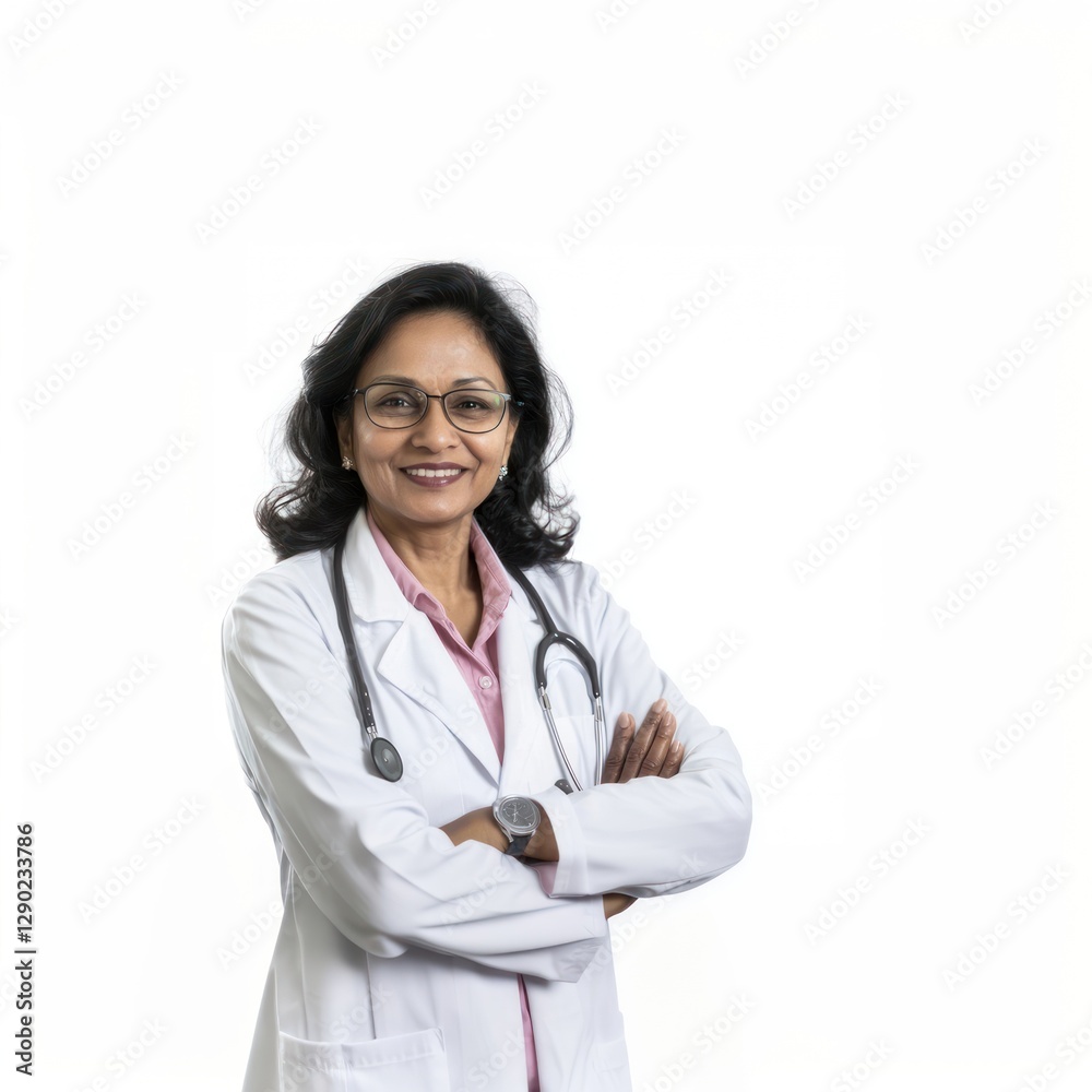 Female indian doctor confident smiling person. Female indian doctor confident smiling person.