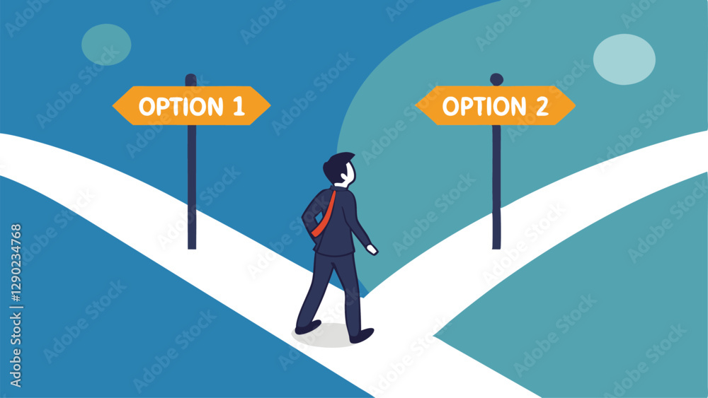 Conceptual Vector Illustration of a Winding Road with Businessman and Woman
Conceptual Vector Illustration of a Winding Road with Businessman and Woman