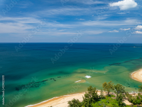 Amazing beach sea background,Summer vacation sea beach background,Beautiful ocean at Phuket island Thailand