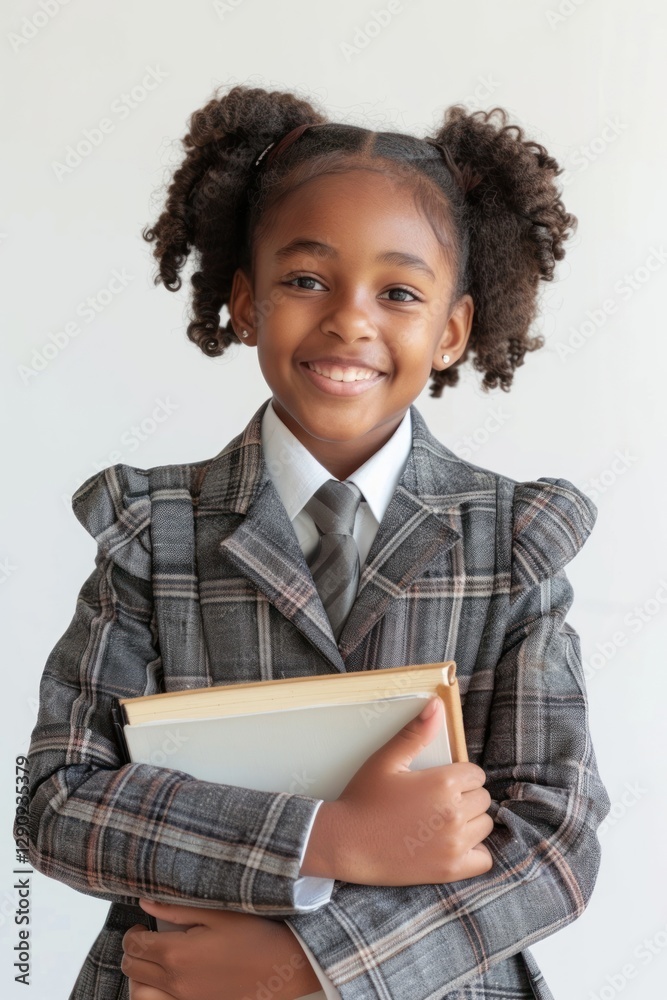 Obraz premium Smiling child holding books