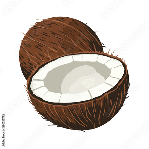 coconut isolated on white background