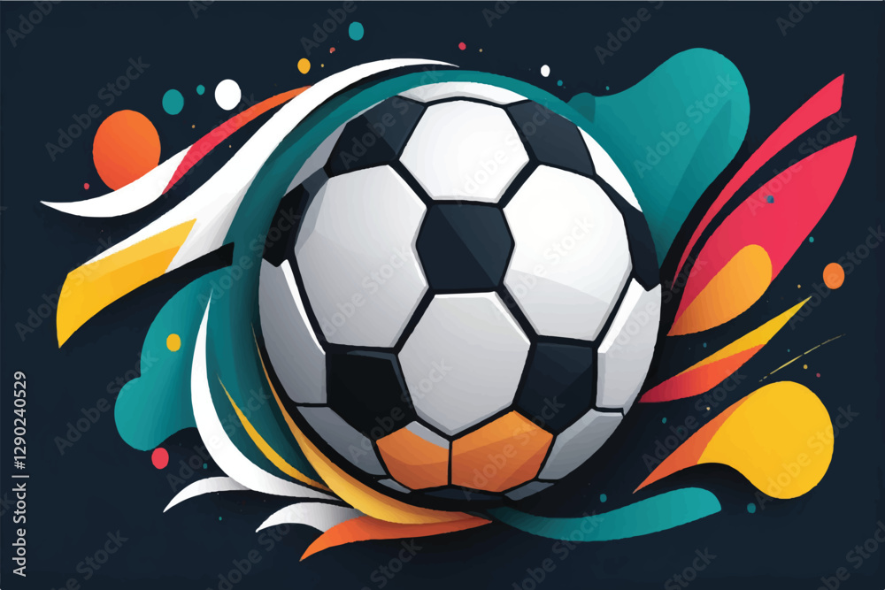 Fototapeta premium Soccer ball cut out