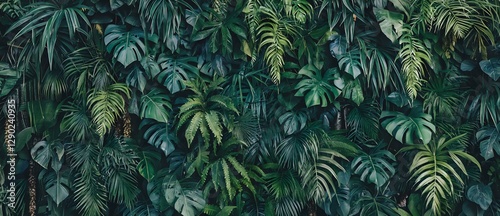 abstract background of green leaves