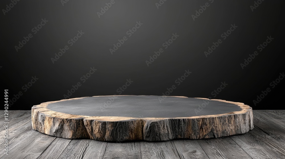 Fototapeta premium Wooden Slice Display Stand