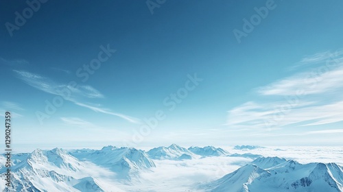 Wallpaper Mural Snowy mountain range under a clear blue sky. Torontodigital.ca