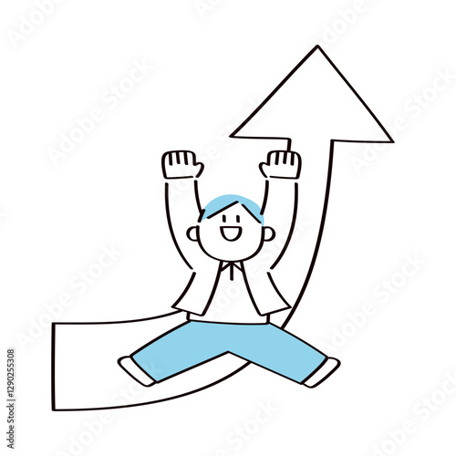 成長した子供のイラスト