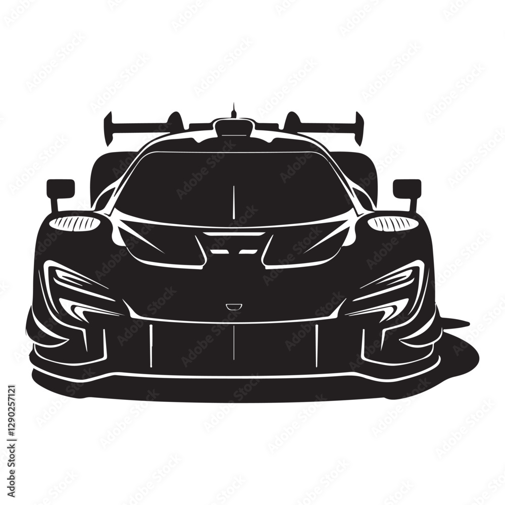 Obraz premium Super Car silhouette vector illustration 