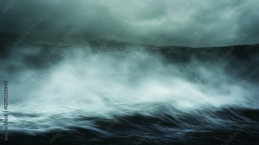 Obraz premium Ocean Mist and Waves