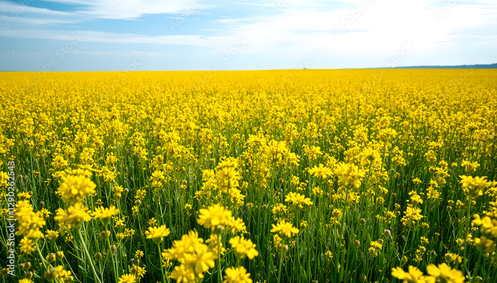 Vibrant Rapeseed Flower Field in Spring Vibrant Rapeseed Flower Field in Spring