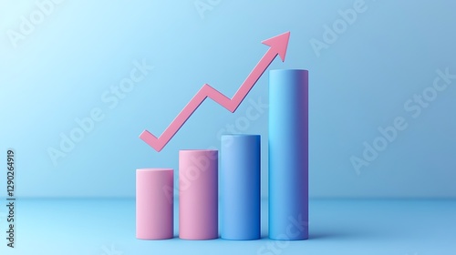 Dart Hitting Target on Ascending Blue Bars, A red dart hits the center of a target on top of ascending blue bars, symbolizing success and growth Free Download Dart Hitting Target on Ascending Blue Bars, A red dart hits the center of a target on top of ascending blue bars, symbolizing success and growth - GFXLoad