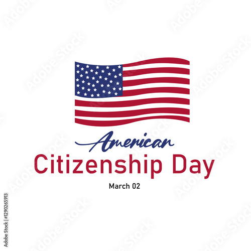 vector graphic of American Citizenship Day good for national American Citizenship Day celebration. flat design. flyer design.flat illustration.