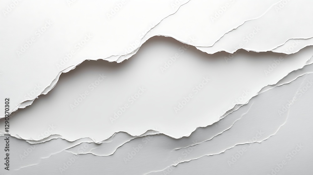 Naklejka premium Ripped paper, white, abstract, background