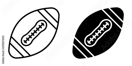 American Football icons set. for mobile concept and web design on white background