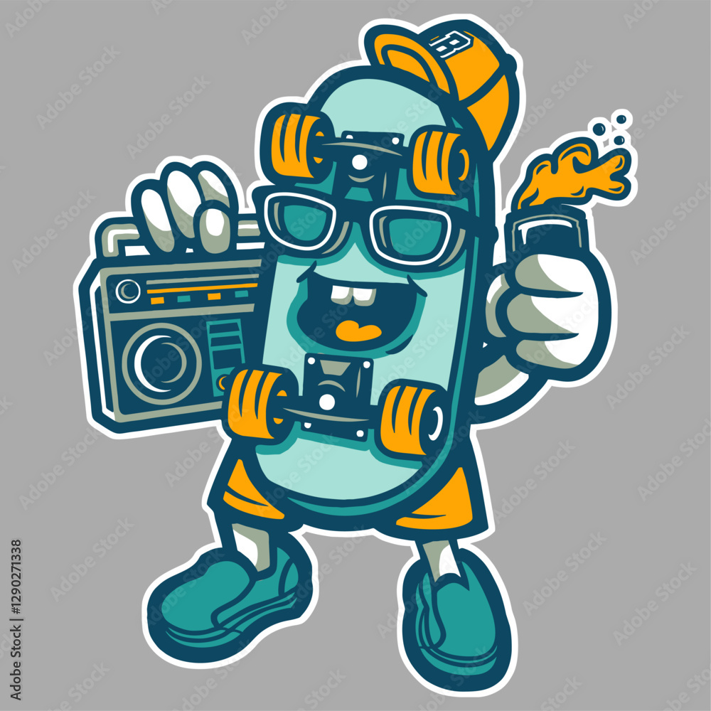 original retro sticker vintage vector