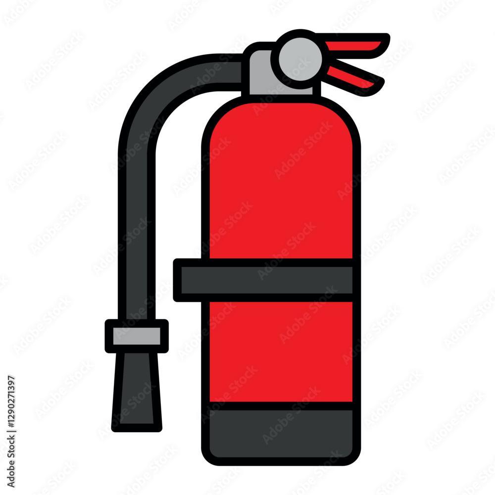 fire extinguisher vector flat icon design fire extinguisher vector flat icon design