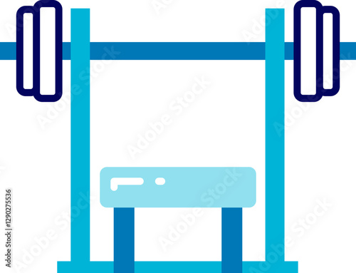 Bench press line icon