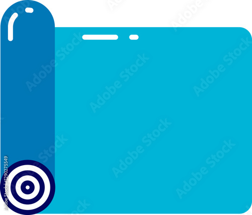 Yoga mat line icon