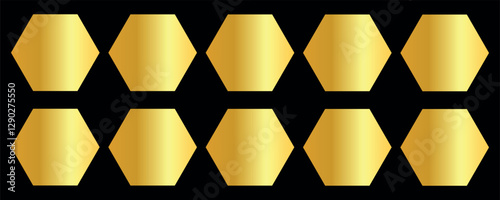 Gold background texture vector, Premium Gold Swatches Collection Flat Vector.