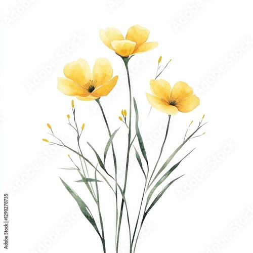 Wallpaper Mural Aesthetic spring flower flowers art illustration. Torontodigital.ca