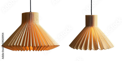 Elegant Paper Pendant Lamps in Modern Interior Design Setting
