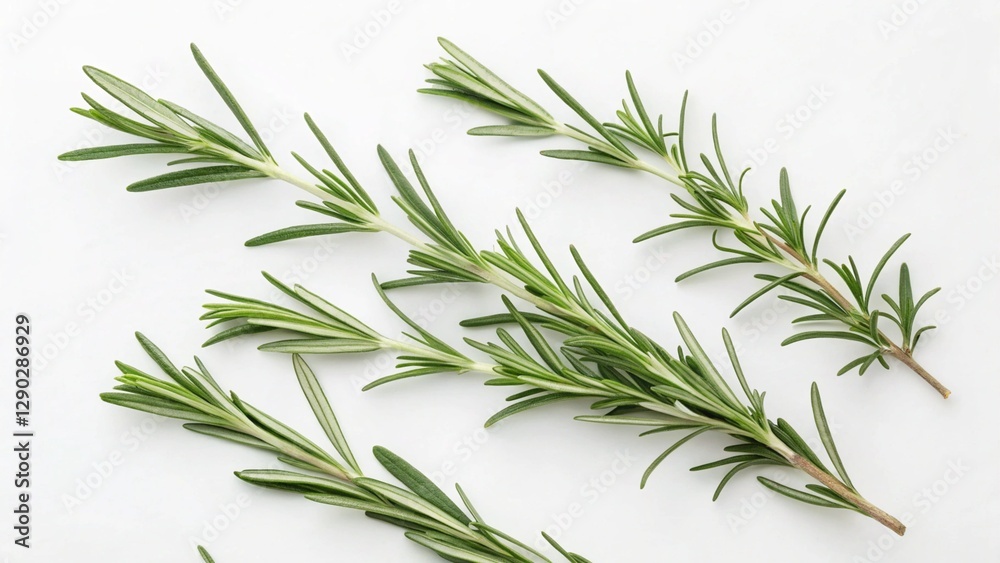 Fototapeta premium Rosemary in White Background