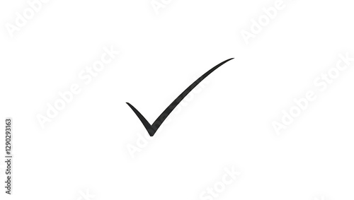 Check Mark Symbol for Approval and Validation: Simple Vector Icon for Success, Completion, and Verification