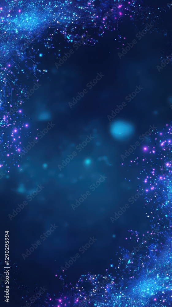 Obraz premium Futuristic Blue Digital Circuit Board Background.