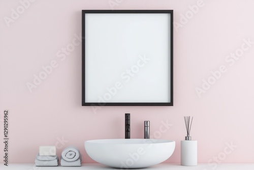 Cylindrical podium in a pink room for product presentations.