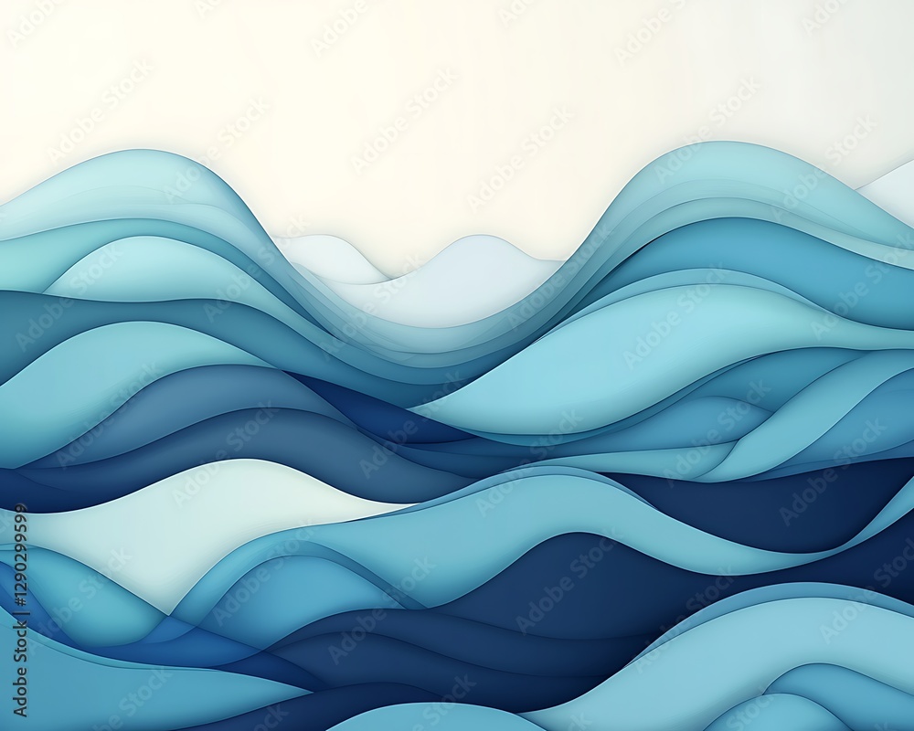 Fototapeta premium Abstract Ocean Waves (1)