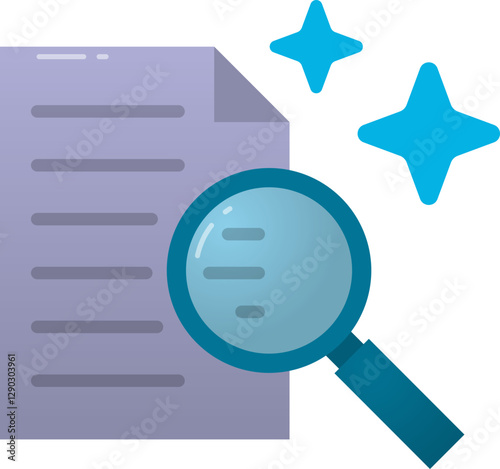 Proofread AI flat icon