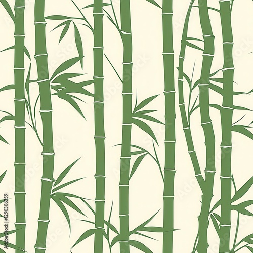 Majestic bamboo tree standing tall against a clear blue sky with lush green leaves and a natural background setting Seamless Texture concepts photo