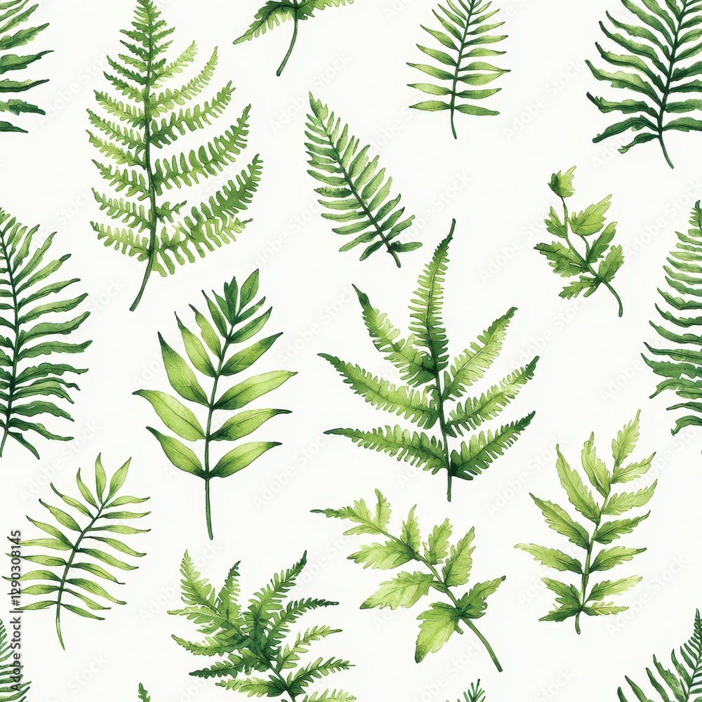 Vibrant green fern leaf pattern featuring intricate leaf shapes and textures for nature-inspired art and designs Seamless Texture concepts Vibrant green fern leaf pattern featuring intricate leaf shapes and textures for nature-inspired art and designs Seamless Texture concepts