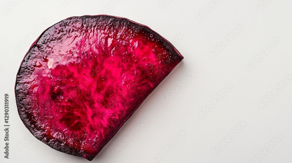Fototapeta premium beetroot half with slices isolated on white background with clipping path and full depth of field