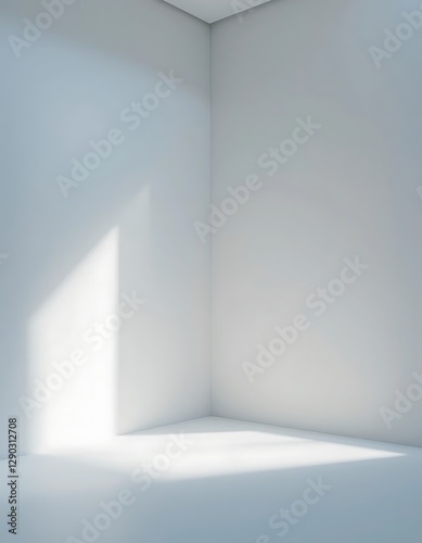 Wallpaper Mural Empty minimalist room shows a corner with directional sunlight Torontodigital.ca