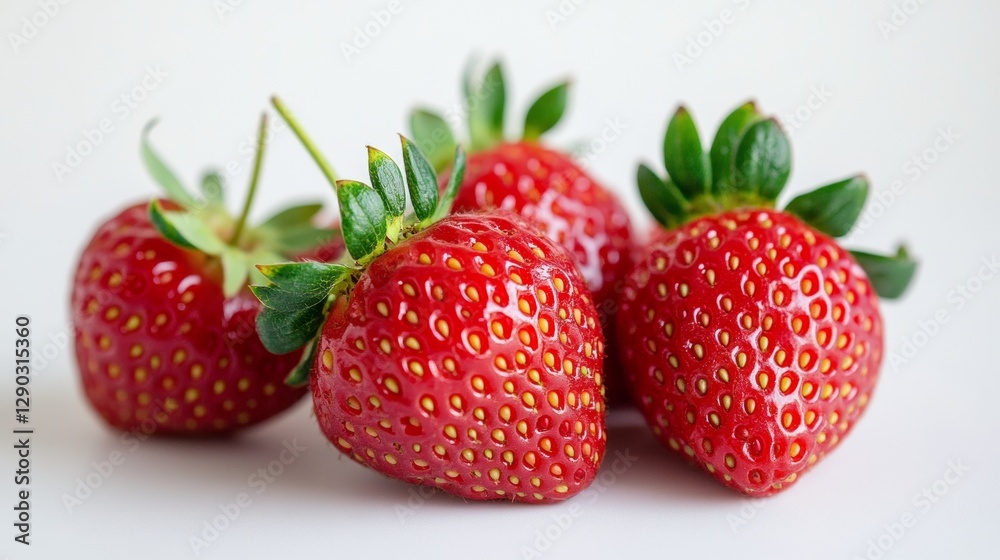 Red strawberries isolated on a white background Red strawberries isolated on a white background