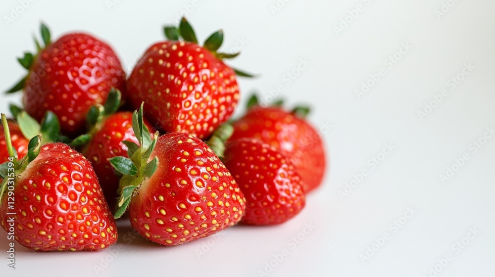 Red strawberries isolated on a white background Red strawberries isolated on a white background