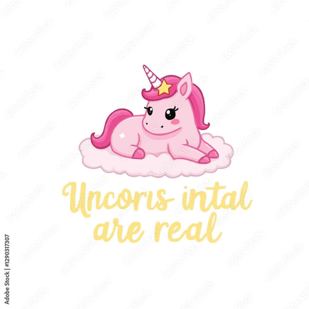 Cute unicorn vector cartoon illustration Cute unicorn vector cartoon illustration