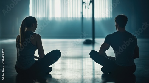 Relationship tension during a workout class. Featuring emotional coldness and frustration
