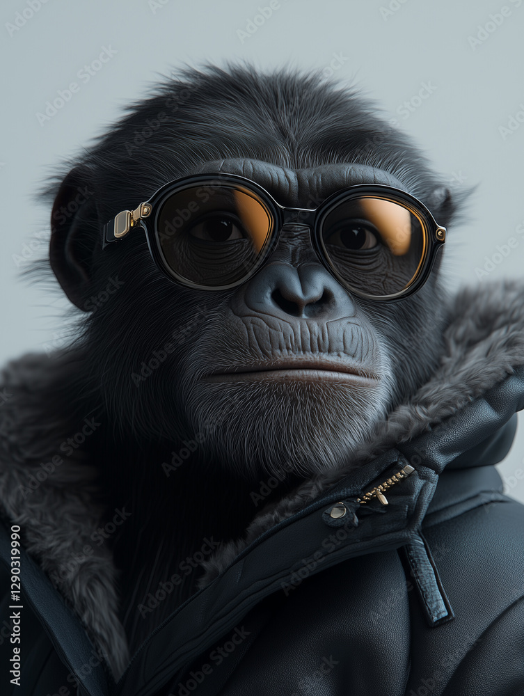 Stylish Monkey in Fashionable Outfit and Accessories
Stylish Monkey in Fashionable Outfit and Accessories