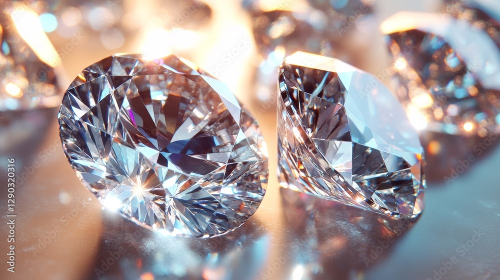 Sparkling Diamonds on Reflective Surface
Close-up of sparkling diamonds placed on a reflective surface, showcasing their brilliance and clarity under soft lighting.
Sparkling Diamonds on Reflective Surface
Close-up of sparkling diamonds placed on a reflective surface, showcasing their brilliance and clarity under soft lighting.