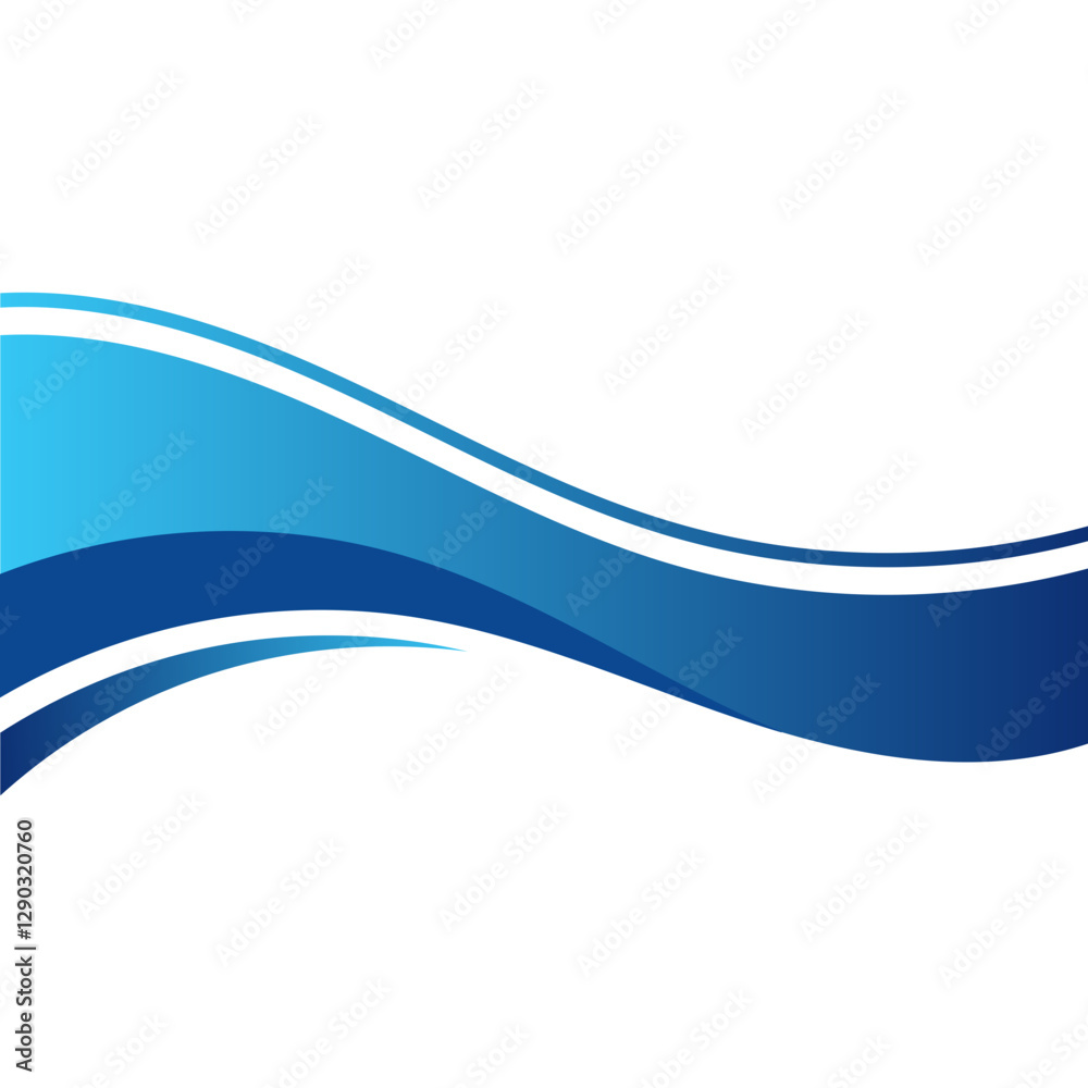 Fototapeta premium Modern Elegant Wave Border