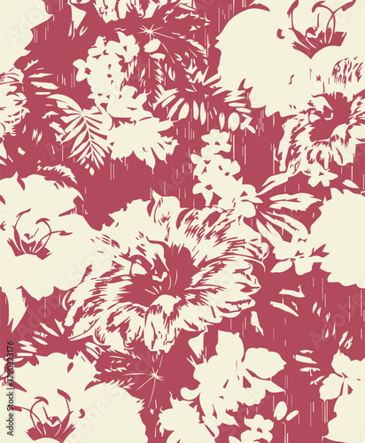botanical floral vector seamless pattern with roses herbs and leaves big set background with flowers