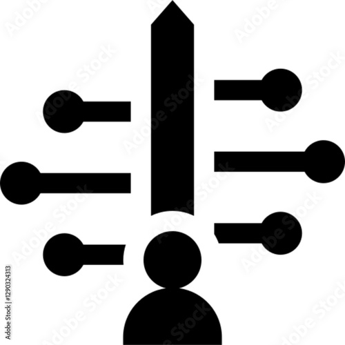 Vector line icon depicting evolution, symbolizing growth, development, transformation, or progress over time. May feature a sequence of figures, steps, or stages. Ideal for use in business strategy, e
