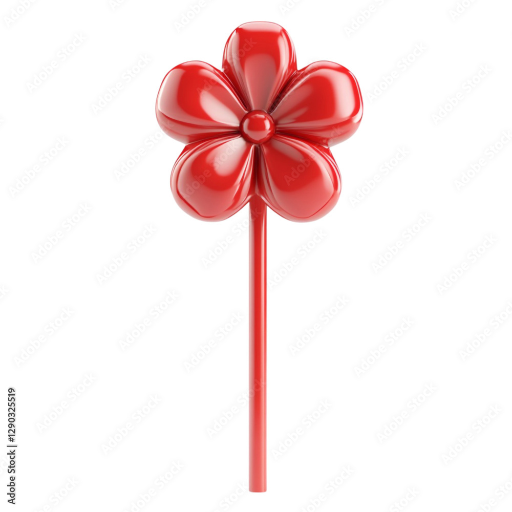 Red flower lollipop candy sweet treat Red flower lollipop candy sweet treat