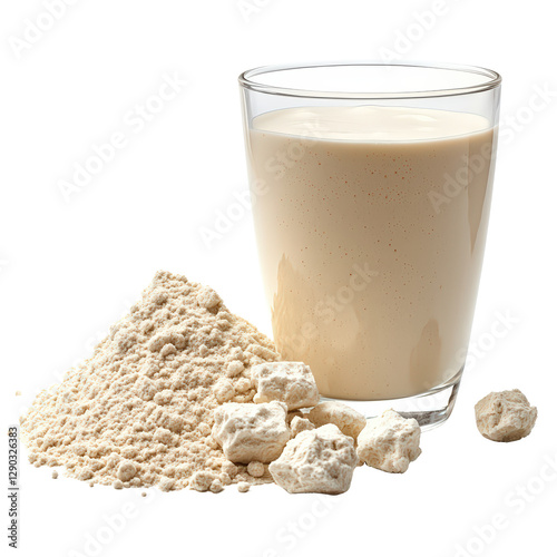 Casein Protein isolated on transparent background, png photo