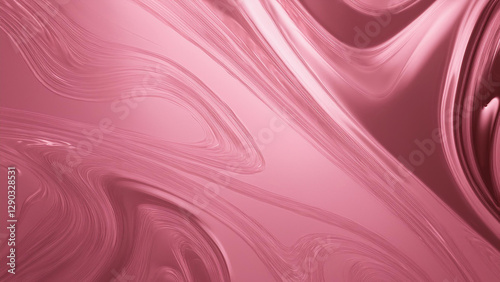 A flowing, abstract background featuring a gradient of rose tones, with smooth, liquid-like textures and subtle highlights and shadows.
