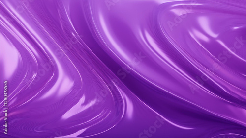 A smooth, abstract composition with flowing, glossy surfaces in shades of lavender, creating a sense of movement and depth.