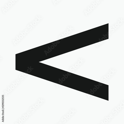 Mathematical symbols for less than.