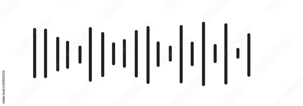 Audio waves icon. Voice message and sound representation Audio waves icon. Voice message and sound representation